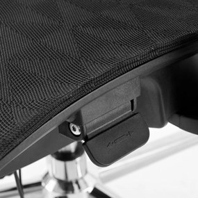 Fotel siatkowy do pracy przy komputerze Herta, zgodny z normą BHP