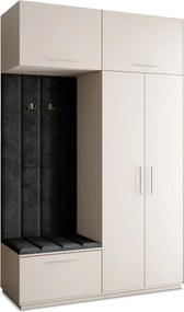 Masseno Garderoba REMA 150/240/60 cm Nowoczesna Szafa do Przedpokoju Kaszmir