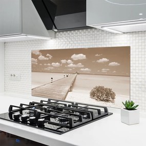 Panel Szklany do Kuchni Most Nad Morskim Brzegiem