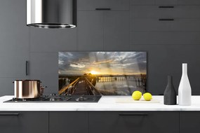 Panel Szklany do Kuchni Nowoczesny Most Nad Cieśniną