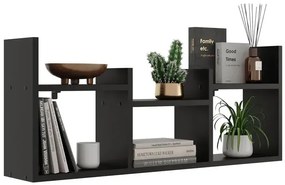 Czarna minimalistyczna nadstawka na biurko H4-G94