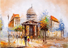 Obraz - Malowana miejska pamiątka (70x50 cm)