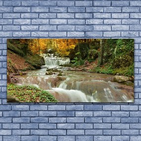 Obraz canvas Kaskada w Cieniu Lasu