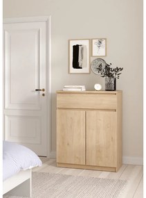 Komoda w dekorze dębu w naturalnym kolorze 80x100x40 cm Naia – Tvilum