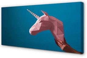 Zdjęcie na płótnie Różowy Jednorożec Origami