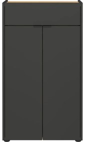 Antracytowa wysoka szafka łazienkowa 60x98 cm Forano – Germania