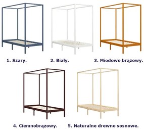 Miodowo brązowe pojedyncze łóżko 100x200cm Wosco 5X