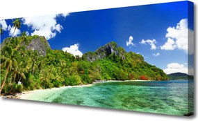 Obraz canvas na ścianę Wybrzeże u Podnóża Szczytów