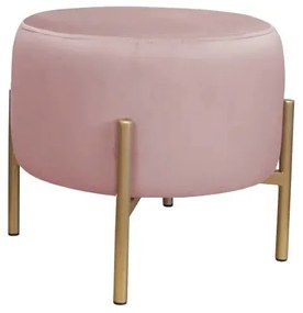 Pufa WILFRED MG VELVET różowa/złota ATOS