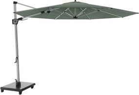 KNIRPS 320 x 320 cm - luksusowy wahadłowy parasol ogrodowy z drążkiem bocznym : Kolor parasola - Aloes