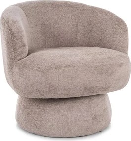 Obrotowy fotel designerski COSMIC RAVEN, ciemny beżowy