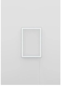 Biały neon w kształcie prostokąta Candy Shock Rectangle, 30x40 cm