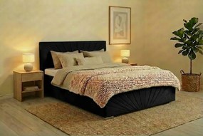 Łóżko OLEG 180x200 cm Czarny Bez materaca