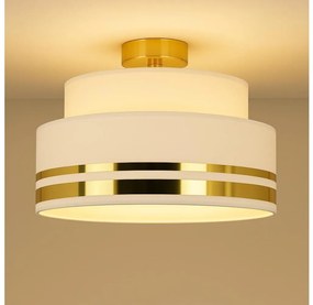Plafon TAMI 1xE27/60W/230V śr. 40 cm kremowy/złoty