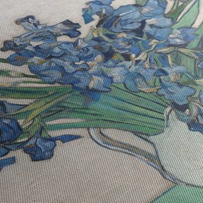 Obraz - Vincent van Gogh, Irises, reprodukcje (z zegarem) (90x30 cm)