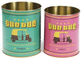 Pojemniki dekoracyjne z cyny zestaw 2 szt. ø 11x13 cm Tuc-tuc – Rex London