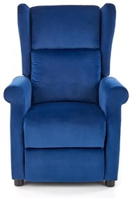 Fotel AGUSTIN 2 VELVET granatowy rozkładany HALMAR