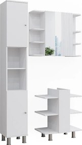 Zestaw mebli łazienkowych biały 79.6x36.6x190 fynn