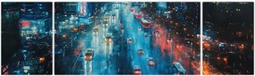 Obraz - Duże miasto, obraz olejny (170x50 cm)