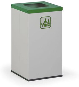 Wewnętrzny kosz do segregacji śmieci, 42 l, bez wewnętrznego pojemnika, szary/zielony