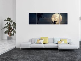 Obraz - Plaża pod pełnią księżyca (170x50 cm)