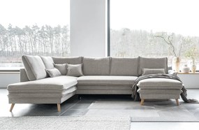 Beżowy rozkładany narożnik (lewostronny/w kształcie litery U) Charming Charlie – Miuform