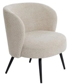 Kremowy fotel z materiału bouclé Dieyda – Light &amp; Living