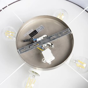 Rustykalna lampa sufitowa brązowa 50 cm - Drum