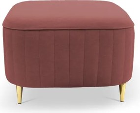 Pufa LAREN w kolorze burgundowym w tkaninie CASTEL 59