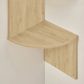 Narożna półka ścienna ESTANTE, 5 półek w dekorze dąb artisan, 126x20cm