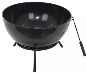 Przenośne palenisko na drewno 57x30 cm czarne