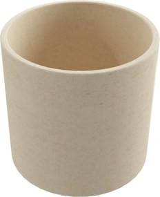 Umywalka betonowa nablatowa okrągła bez otworu na baterię 41 x 40 cm BENE | różne kolory : Kolor - Kość słoniowa/Ecru