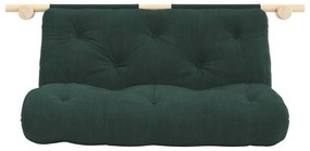 Ciemnozielona sztruksowa rozkładana sofa 135 cm Hooked – Karup Design