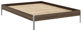 Brązowe łóżko dwuosobowe z litego drewna sosnowego ze stelażem 140x200 cm Core – Karup Design