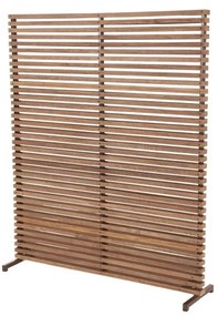 Drewniano-metalowy parawan balkonowy w naturalnym kolorze 153x185 cm − Hartman