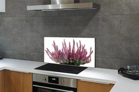 Szkło do Kuchni na Ścianę Kwiaty Wrzosu