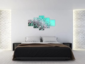 Obraz - zroszona roślina (125x70 cm)