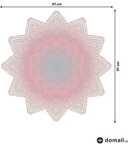 Naklejki na ścianę - Mandala różowa
