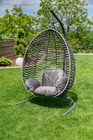 PROMOCJA Jasnoszary wiszący fotel bez stojaka NARS II klasa jakości