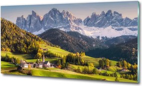 Foto obraz szkło hartowane Panorama góry