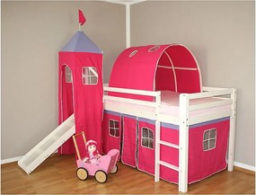 Łóżko piętrowe 208x110x97 cm białe