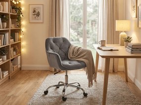 Fotel biurowy Q-190 VELVET, szary