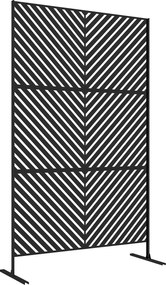 Outsunny Osłona Ogrodowa Geometria Ogrodu, Metal, 122 x 45 x 198 cm, Czarny