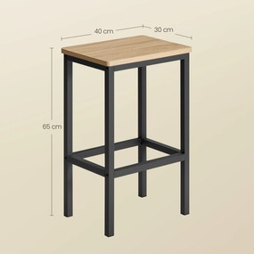 Taborety Barowe 2szt komplet - sonoma - LBC065B11
