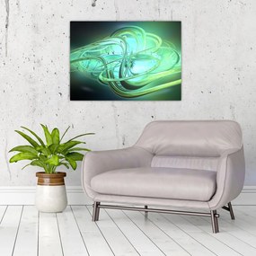 Obraz zielonej abstrakcji (70x50 cm)