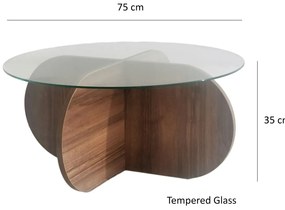 Stolik kawowy Bubble Walnut