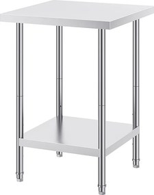 Stołek Kuchenny SucceBuy 60.96x60.96x86.36 cm, Komercyjny Stolik do Przeworku Żywności