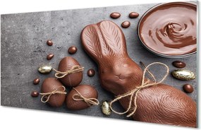 Szklany Panel Zając Wielkanocny i Słodycze