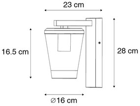 Zewnetrzna Nowoczesny Kinkiet / Lampa scienna zewnętrzny czarny IP44 - Joren Nowoczesny Oswietlenie zewnetrzne