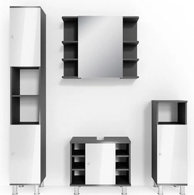 Zestaw mebli łazienkowych antracyt 60x32x54 fynn